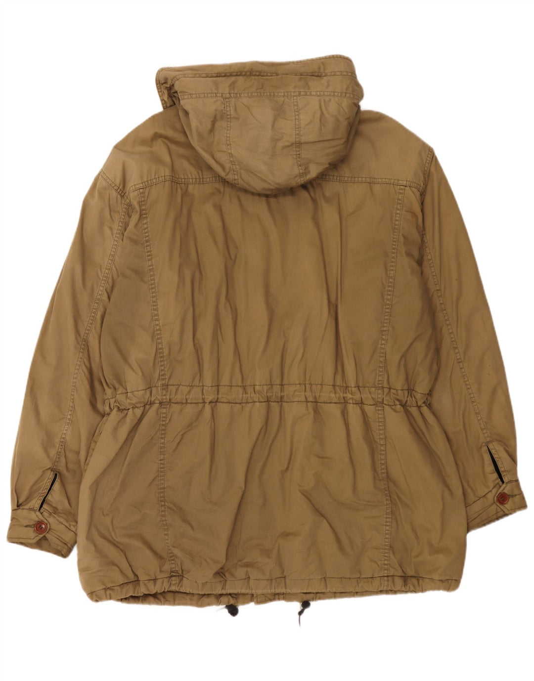 Joop Herren Parka mit Kapuze IT 54 2XL Khaki Baumwolle