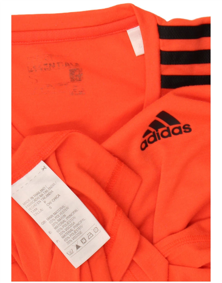 Adidas Herren Climalite T-Shirt Top Small Orange Polyester