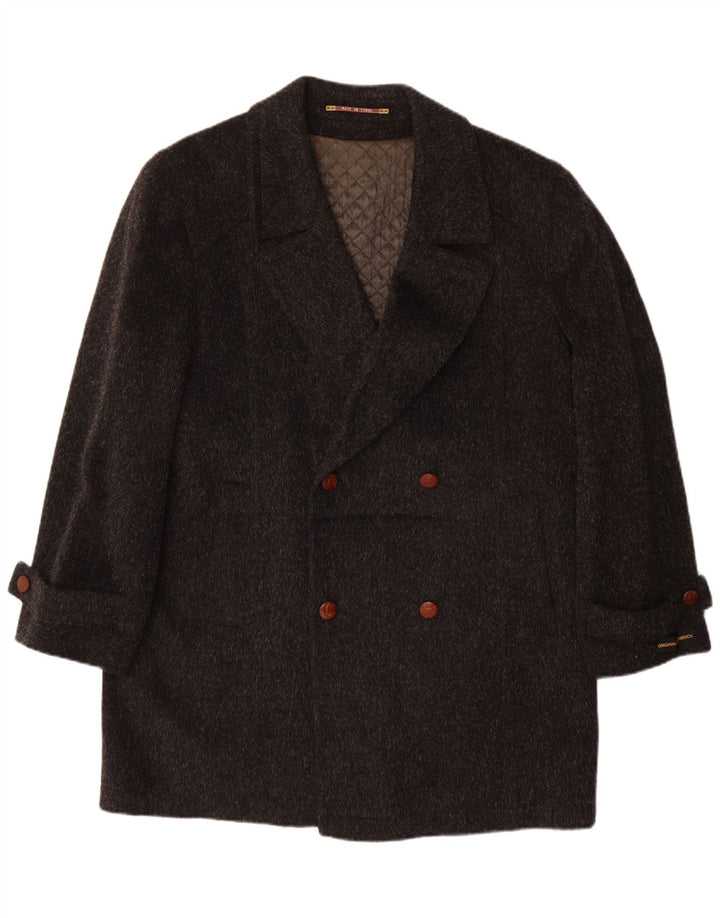 Himalaya Zweireihiger Herrenmantel IT 50 Große graue Wolle