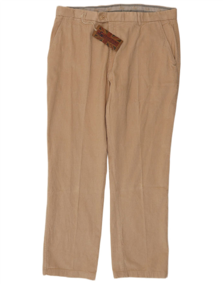 SAMUEL WINDSOR Herren gerade Cordhose W40 L33 Beige Baumwolle