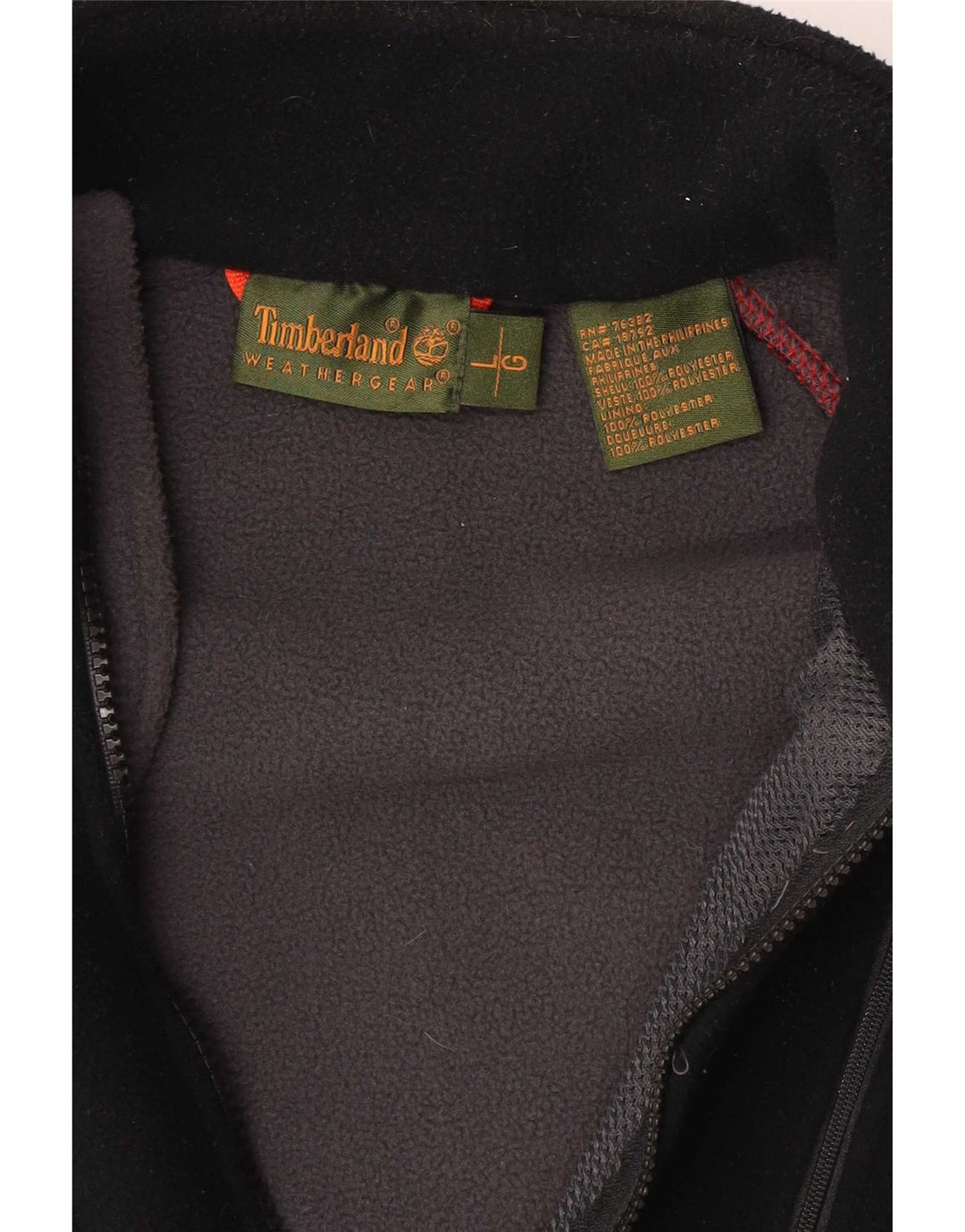 Timberland Herren Fleecejacke UK 40 Large Schwarz Polyester