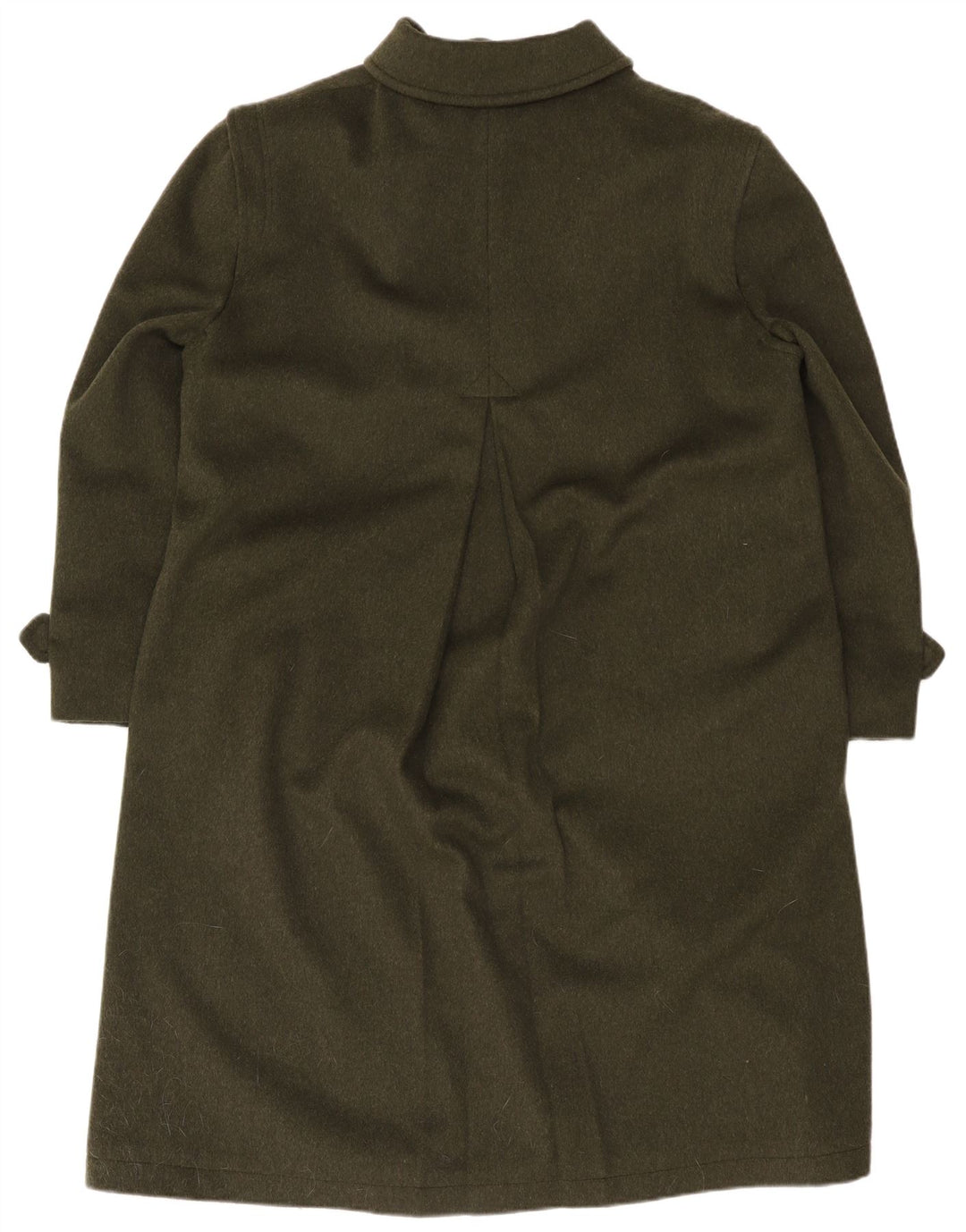 Loden Herren Loose Fit Mantel EU 48 Mittelgrüne Wolle