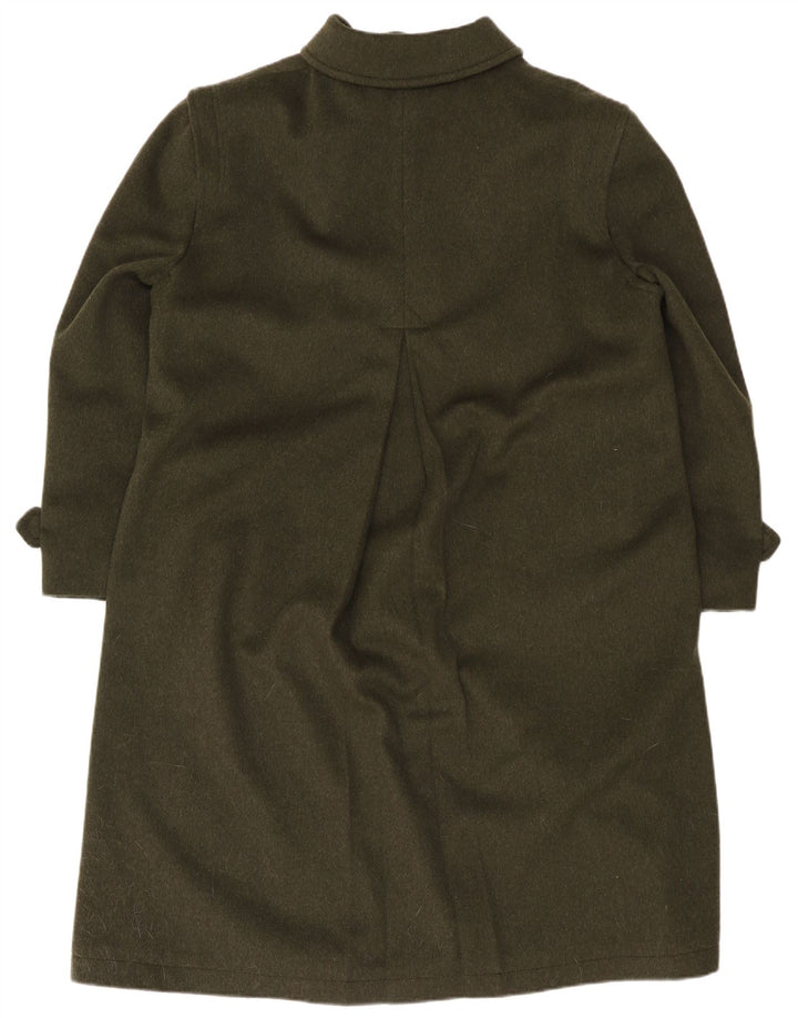 Loden Herren Loose Fit Mantel EU 48 Mittelgrüne Wolle