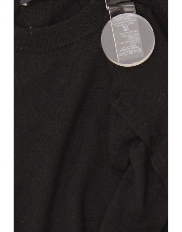 Marks & Spencer Damen Pulloverkleid UK 12 Mittelschwarze Merinowolle