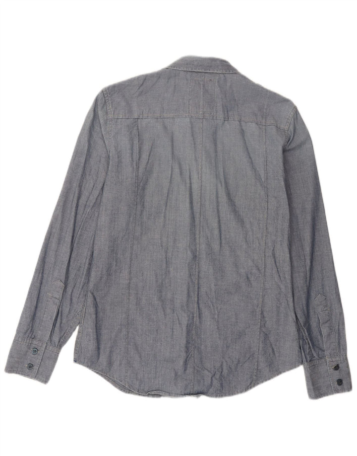 G-Star Herren 3301 Militärhemd mittelblaue Baumwolle