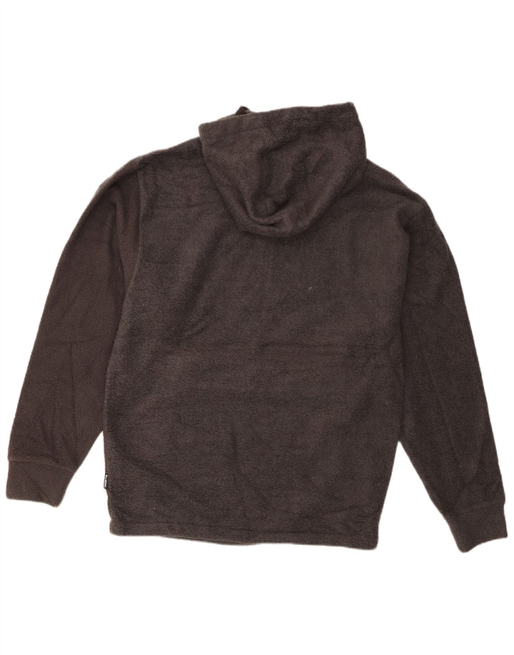 Billabong Herren-Fleecepullover mit Kapuze und Reißverschluss am Hals, mittelgraues Polyester