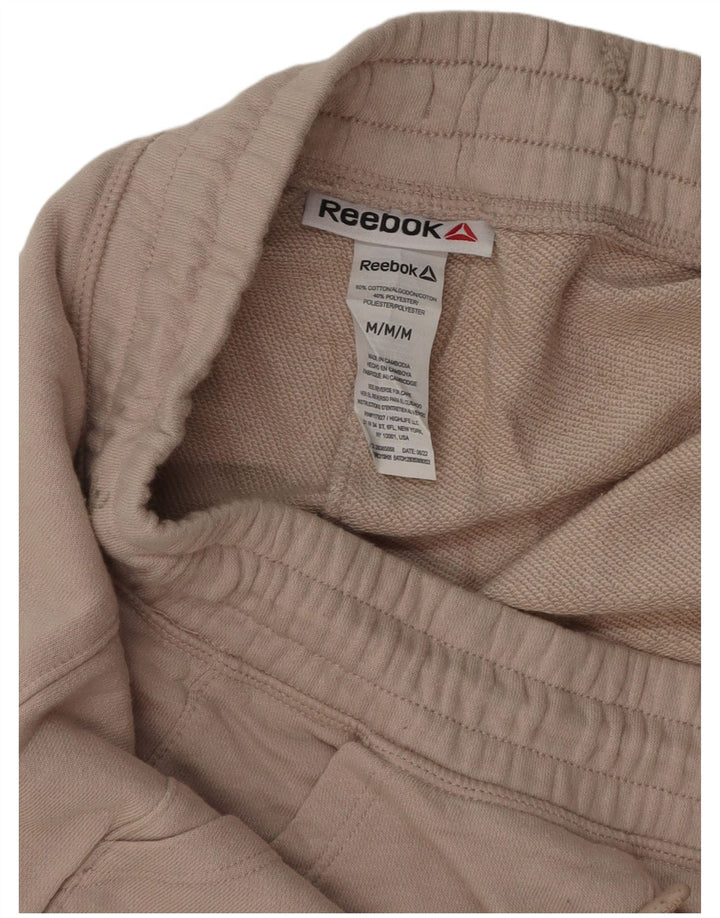 Reebok Damen Sportshorts UK 14 Mittelbeige Baumwolle