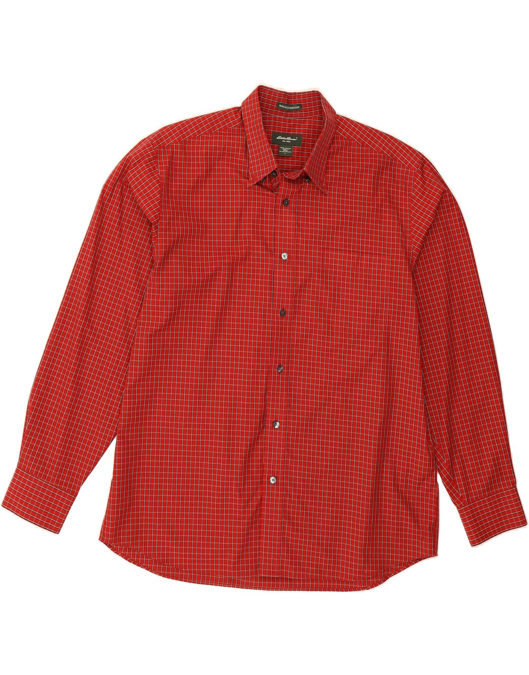 EDDIE BAUER Mens Shirt Large Red Check Cotton Vintage Eddie Bauer and Second-Hand Eddie Bauer from Messina Hembry 