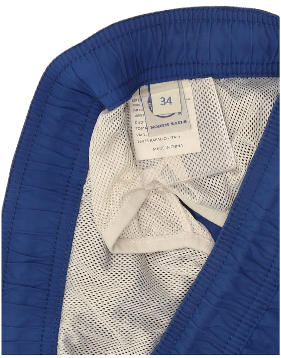 North Sails Herren-Badeshorts, groß, blau, Polyester