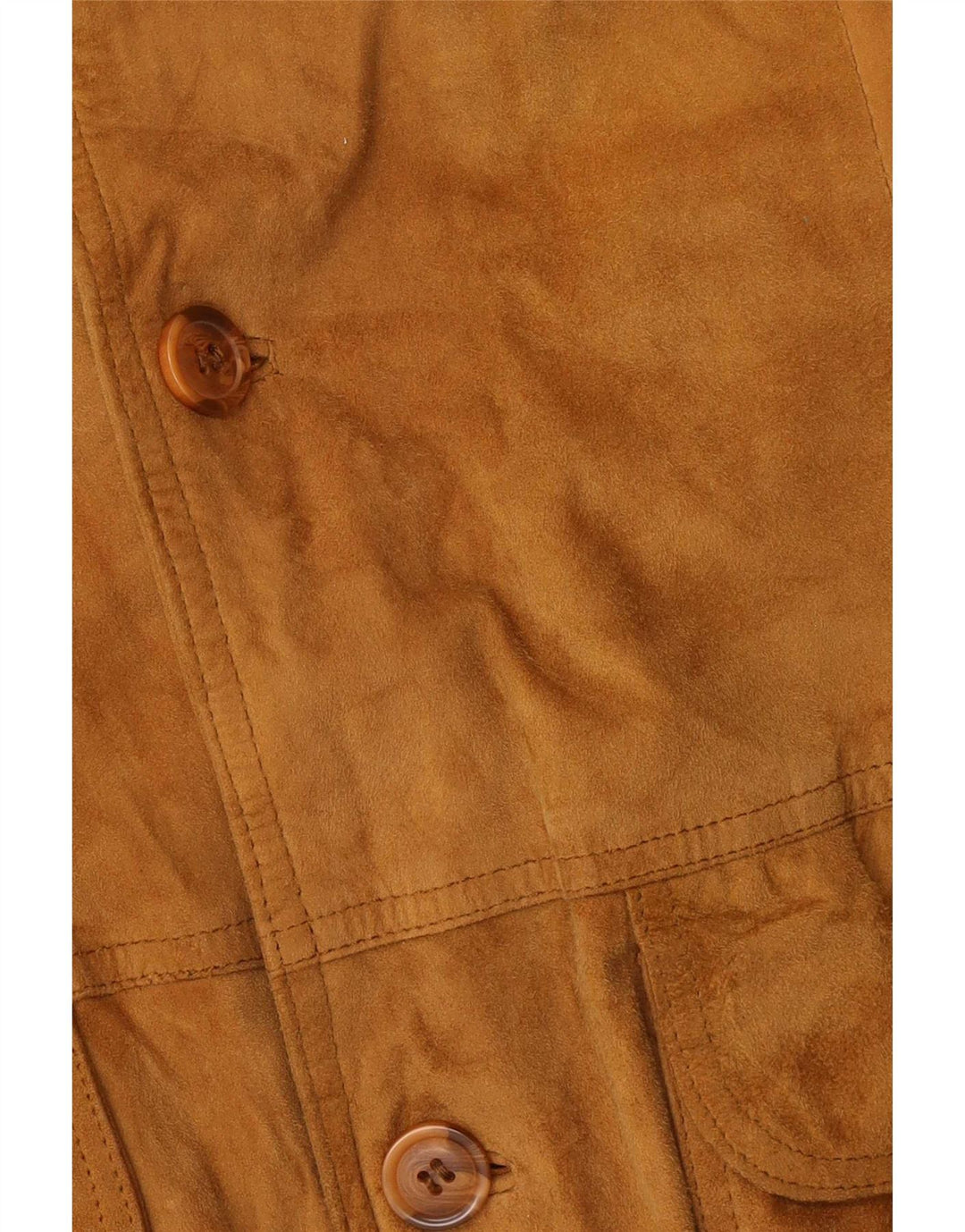 Vintage Herren Wildleder Bomberjacke IT 54 2XL Beige Leder