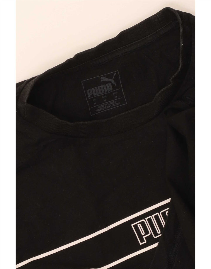 Puma Herren Grafik T-Shirt Top Medium Schwarz