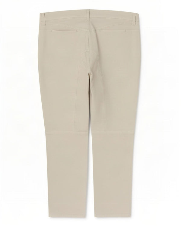 Armani Damen Slim Cropped-Hose UK 18 XL W36 L25 Weiße Baumwolle