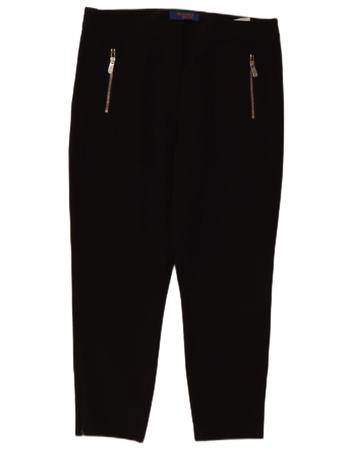 Trussardi Damen Slim Freizeithose IT 46 Large W36 L27 Schwarz Polyester