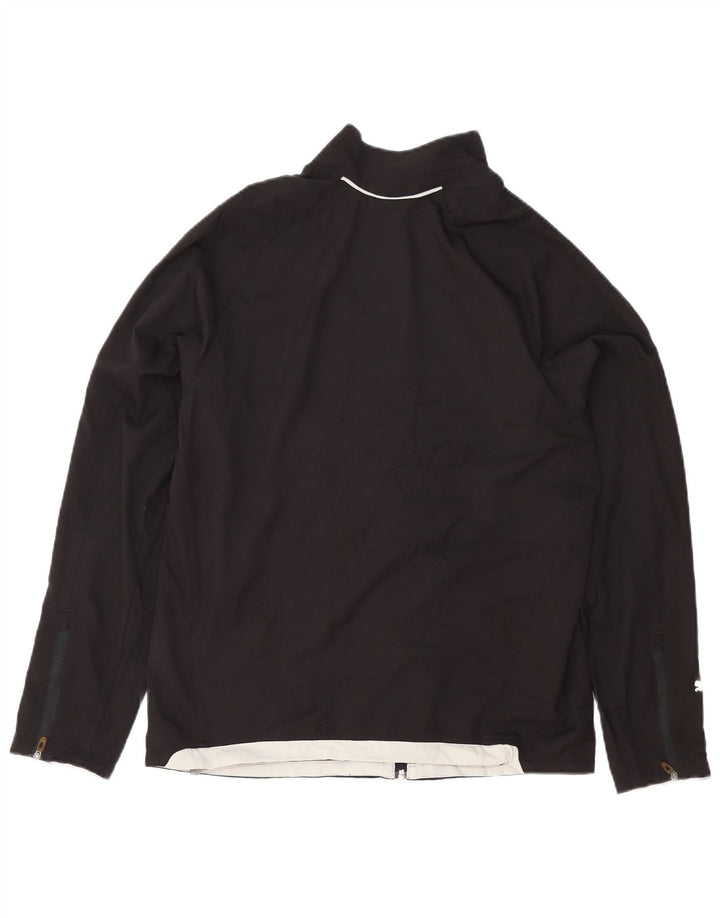 PUMA Herren-Trainingsanzug-Top-Jacke, mittelschwarzes Polyester