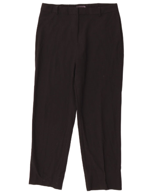 Marks & Spencer Damen gerade Anzughose UK 12 Medium W30 L26 Schwarz