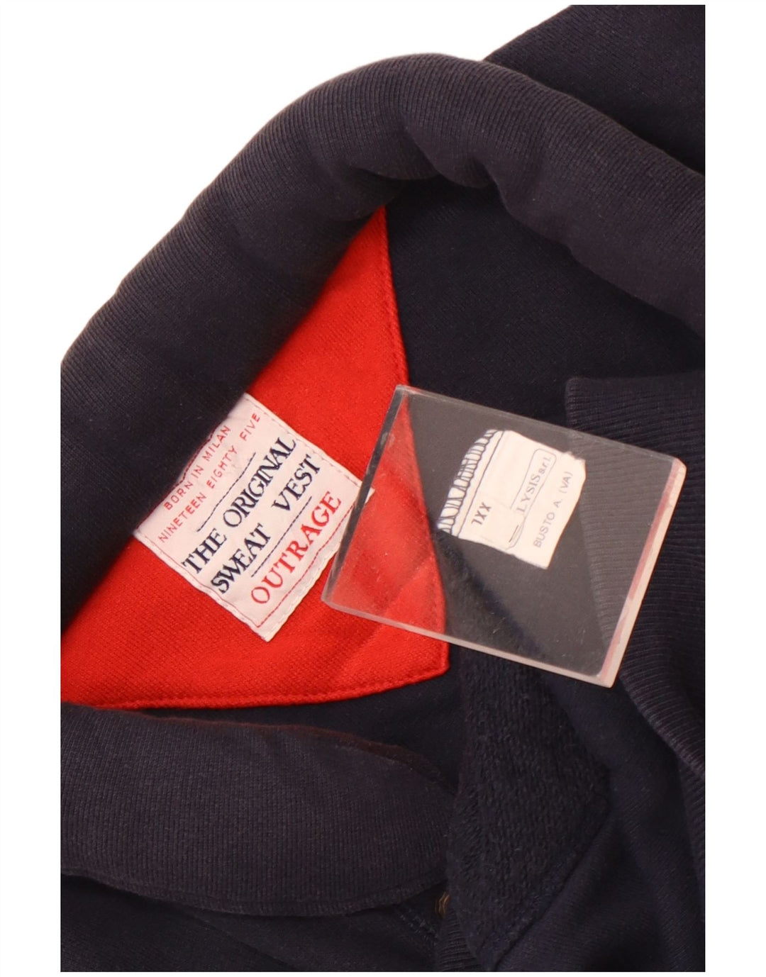 Outrage Herren-Trainingsanzug, ärmellos, Jacke, 2XL, Marineblau, Baumwolle