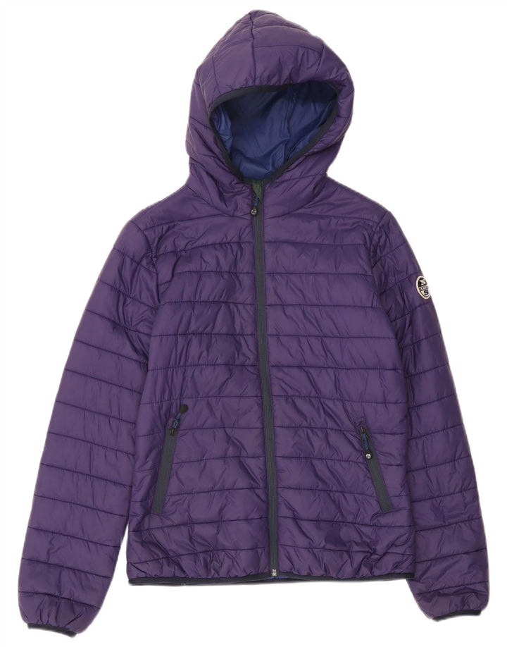 North Sails Damen-Jacke mit Kapuze, gepolstert, UK 14, mittelviolettes Nylon
