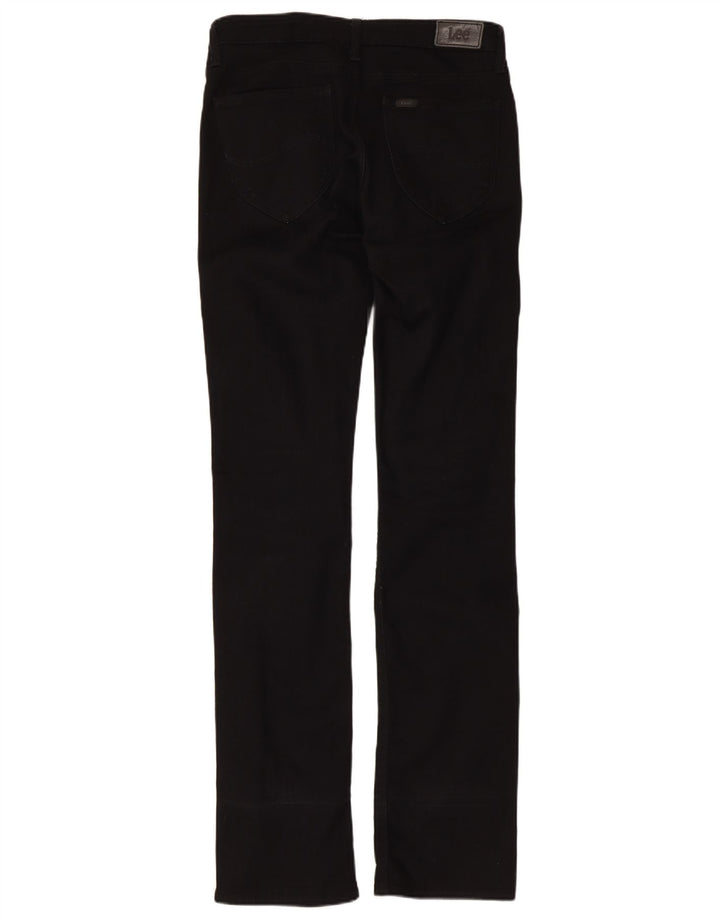 Lee Damen Marlin Slim Straight Jeans W30 L35 Schwarze Baumwolle
