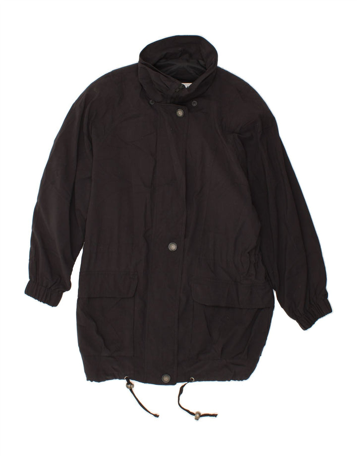 LONDON FOG Womens Overcoat UK 14 Medium Black Vintage London Fog and Second-Hand London Fog from Messina Hembry 