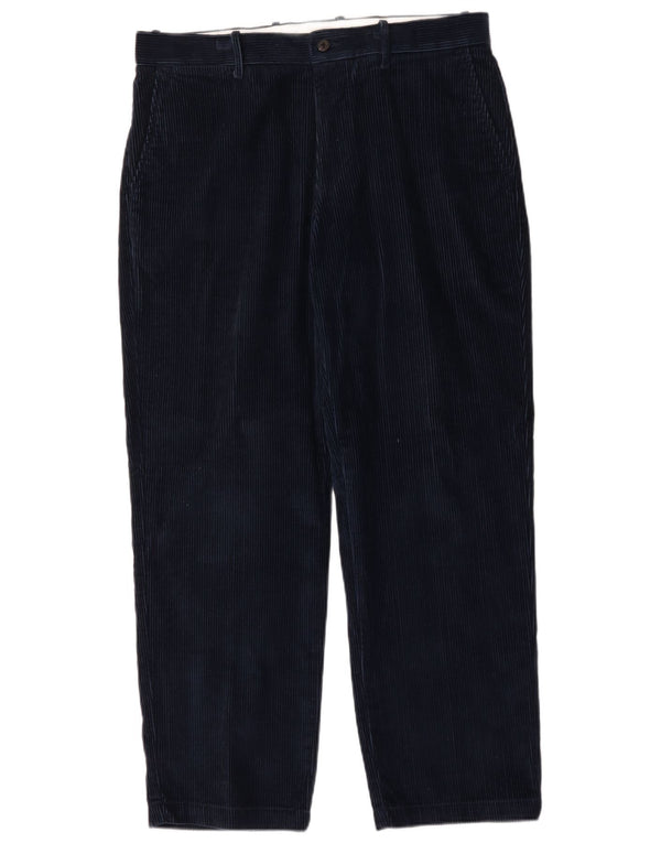Gerade Cordhose für Herren von Marks & Spencer, Breite 36, Länge 31, Marineblau, Baumwolle