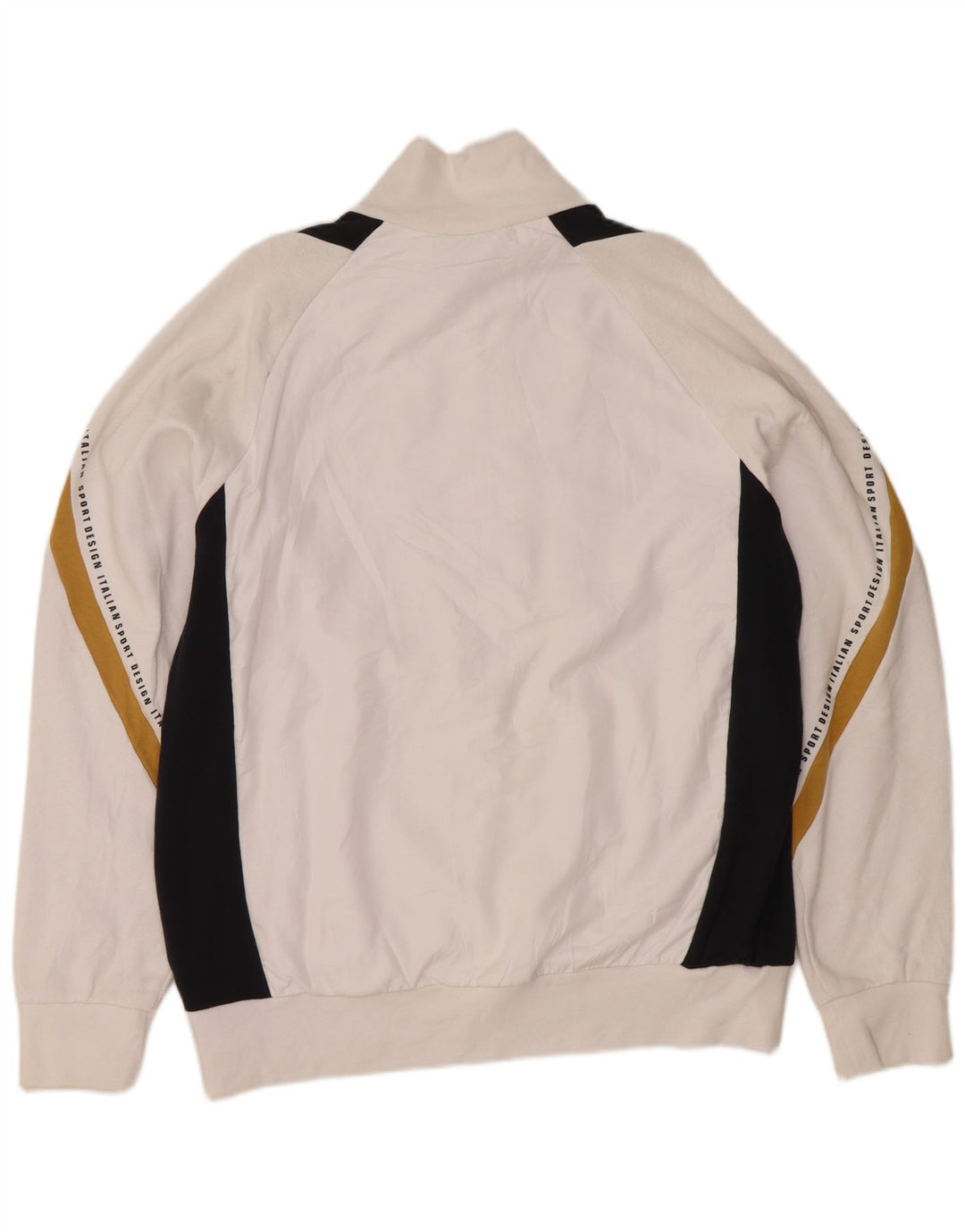 Lotto Herren-Trainingsanzugoberteil mit Grafik, XL, weißes Farbblock-Polyester