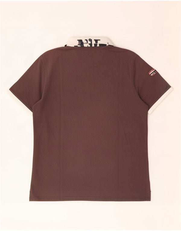 Napapijri Herren-Poloshirt XL, braun, Colourblock-Baumwolle