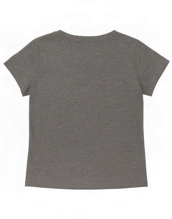Nike Damen T-Shirt Top UK 10 Small Grau Baumwolle