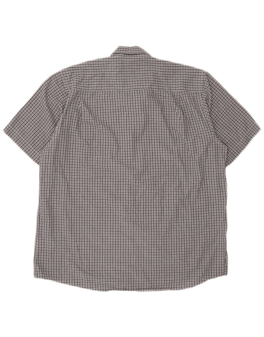 Pierre Cardin Herren-Hemd, kurzärmelig, reguläre Passform, 3XL, grau kariert, Polyester