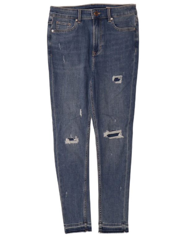 Marks & Spencer Damen The Ivy Skinny Jeans UK 10 Small W26 L27 Blau