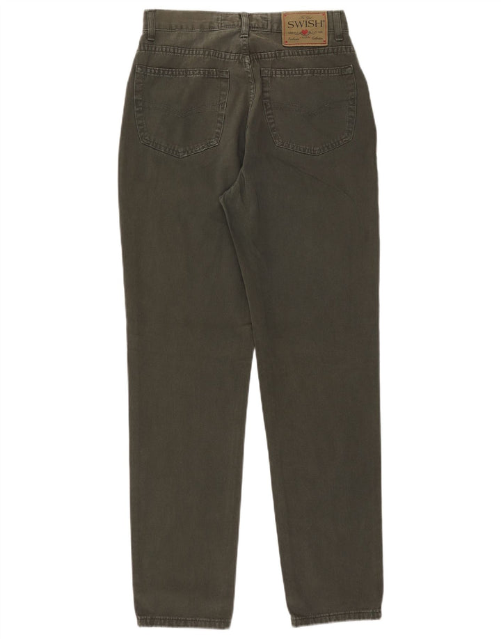 Swish Damen Tapered Jeans W29 L29 Khaki Baumwolle