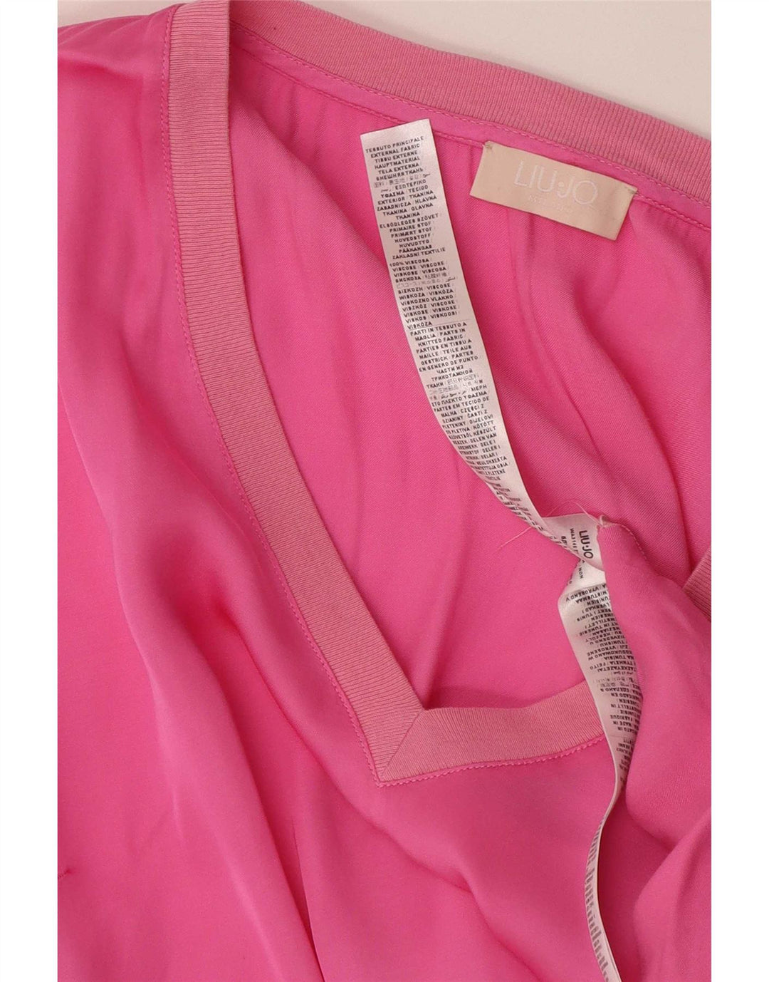 Liu Jo Damen Blusenoberteil UK 10 Small Rosa Baumwolle