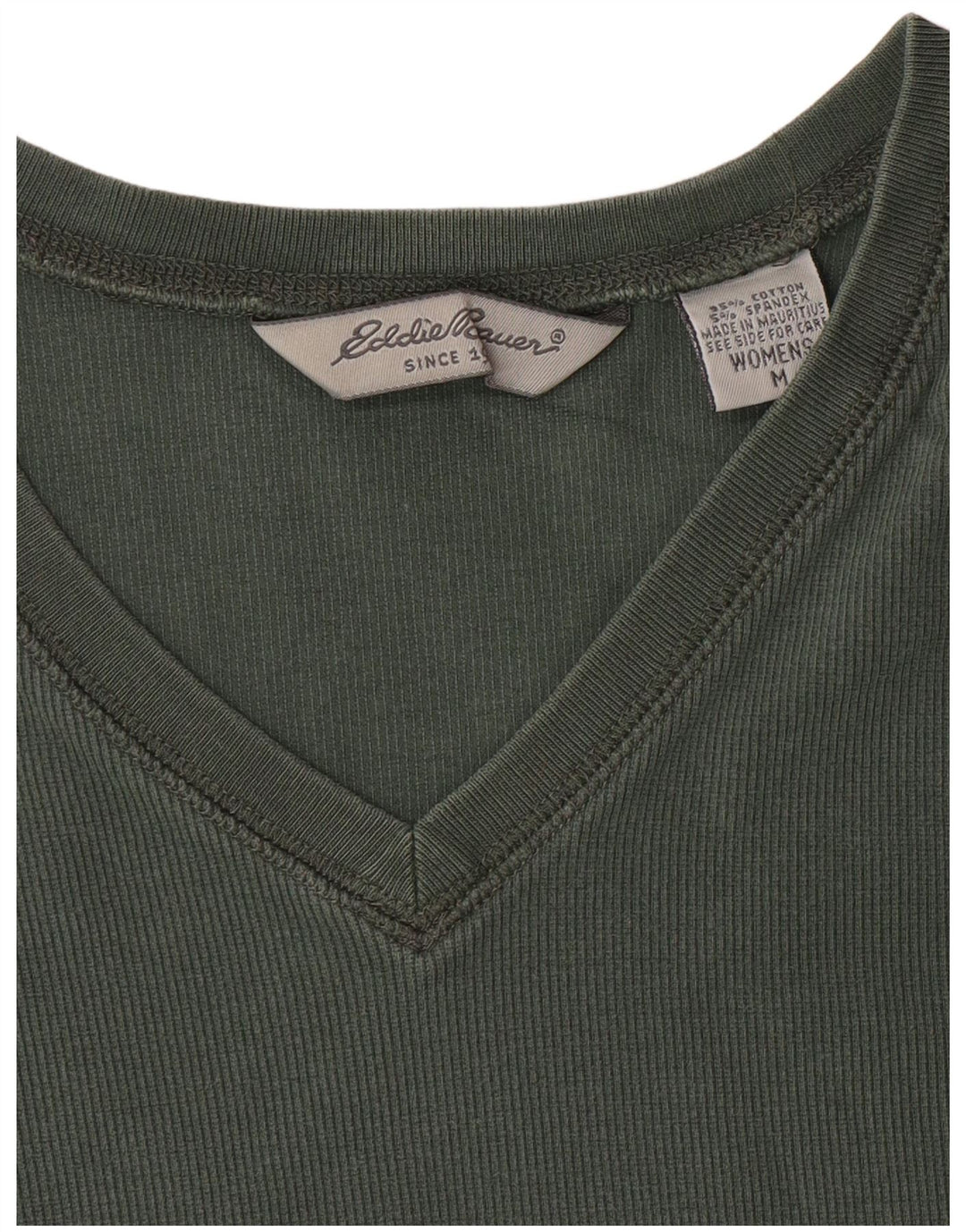 EDDIE BAUER Damen T-Shirt Top UK 14 Mittelgrüne Baumwolle