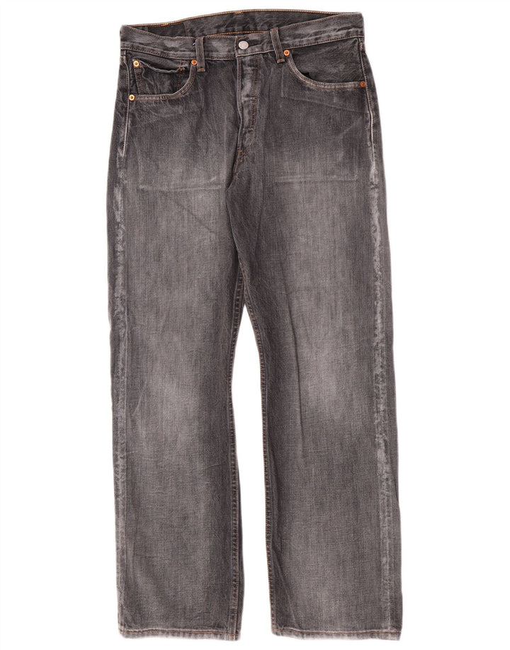 Levi's Herren 501 Straight Jeans W32 L30 Graue Baumwolle