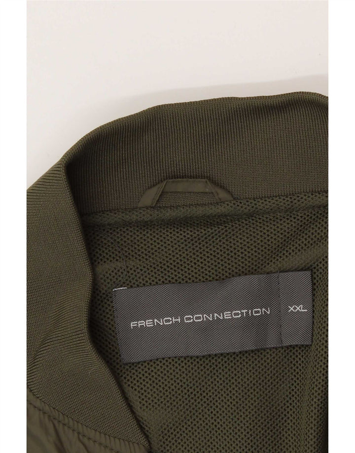 French Connection Herren Bomberjacke UK 44 2XL Khaki Polyamid