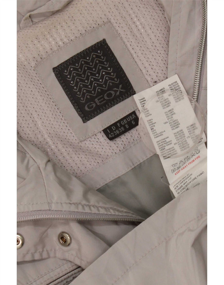 Geox Damen Regenjacke UK 8 Small Grau Polyester