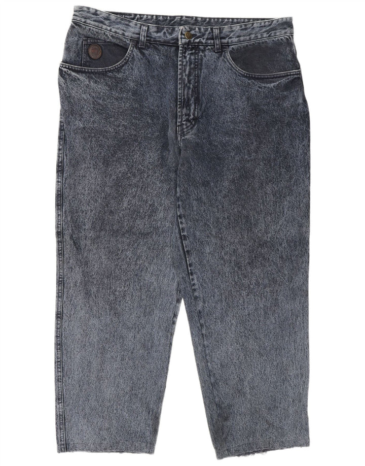 Trussardi Herren Straight Jeans W42 L28 Blaue Baumwolle