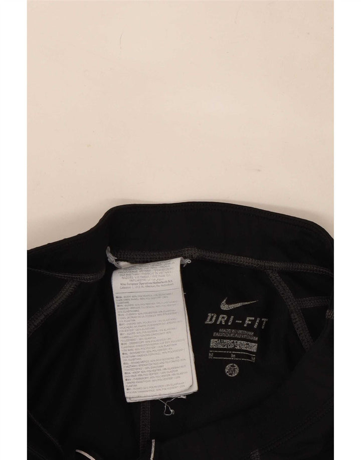 Nike Damen Dri Fit Leggings UK 12 Medium Schwarz Polyester