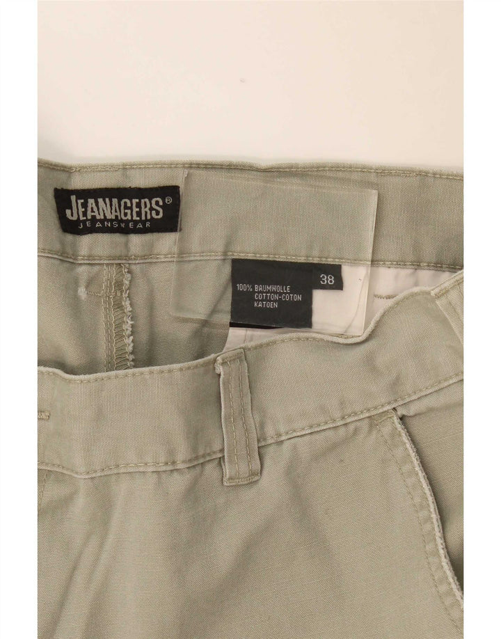 Jeanagers Herren Cargo-Shorts W38 XL Khaki Baumwolle