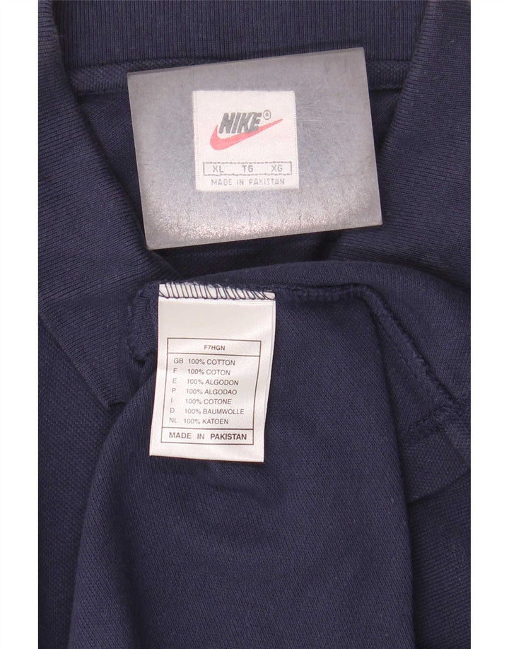 Nike Herren Poloshirt XL Marineblau Baumwolle