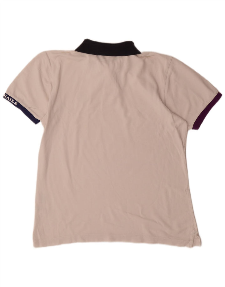 North Sails Herren Rugby-Poloshirt aus mittelweißer Baumwolle