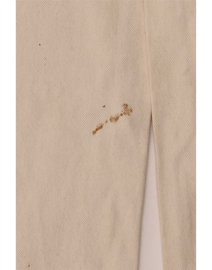 Wampum Herren Straight Jeans IT 48 Medium W30 L32 Off White Baumwolle
