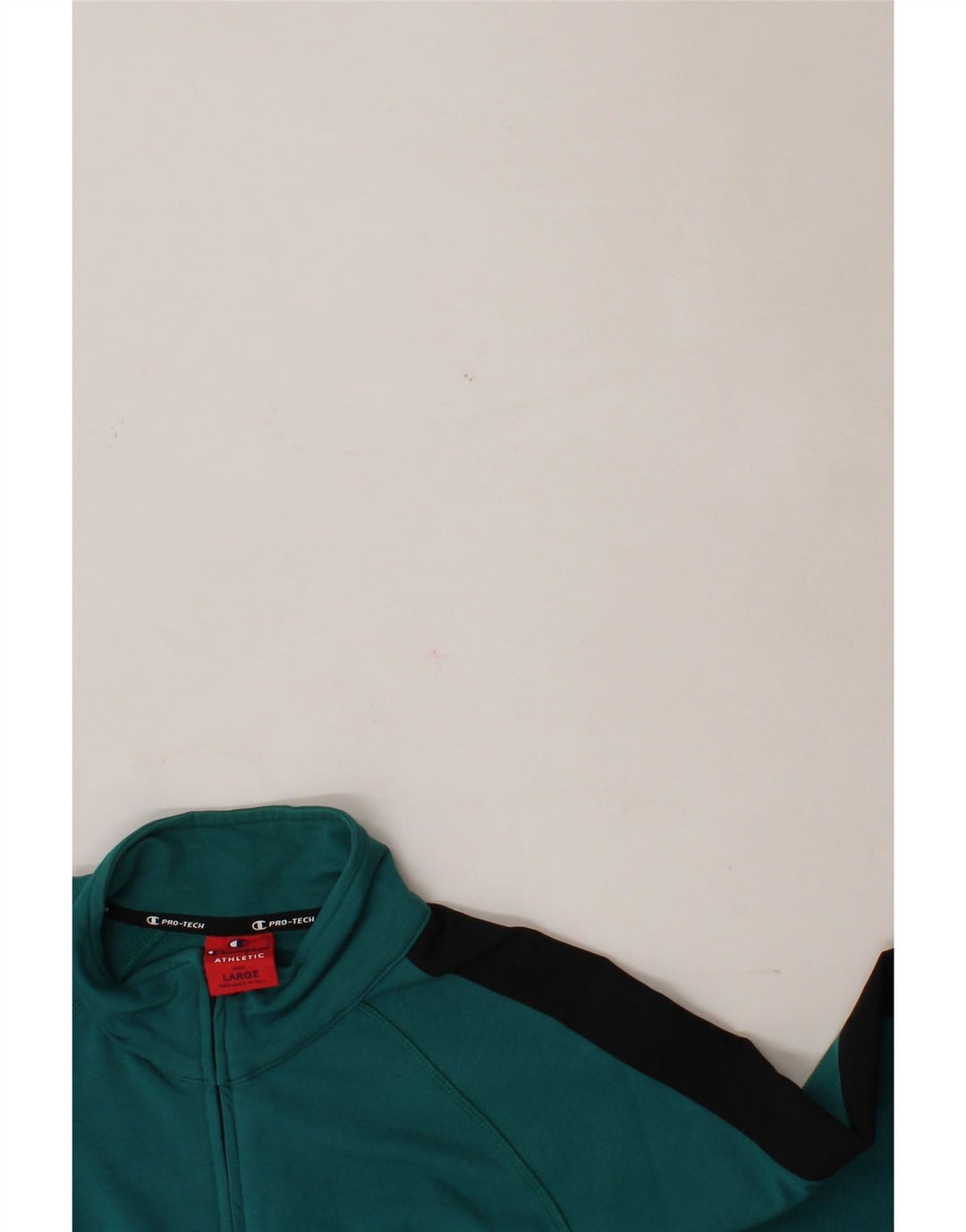 CHAMPION Mens Tracksuit Top Jacket Large Green Colourblock Cotton Vintage Champion and Second-Hand Champion from Messina Hembry 