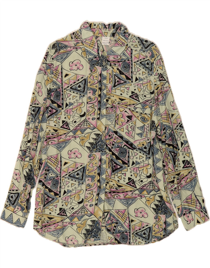 VINTAGE Womens Loose Fit Shirt Blouse IT 42/44 Medium Multicoloured Vintage Vintage and Second-Hand Vintage from Messina Hembry 