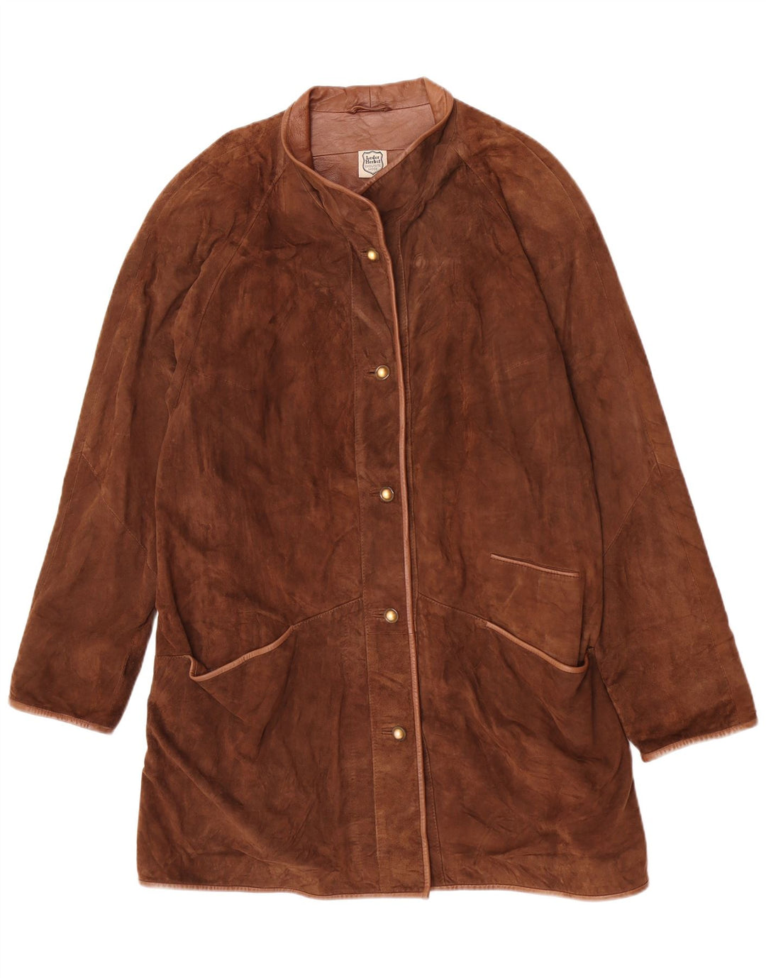 Leder Herbst Damen Lederjacke UK 18 XL Braun Klassisch