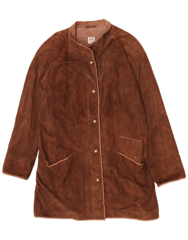 Leder Herbst Damen Lederjacke UK 18 XL Braun Klassisch