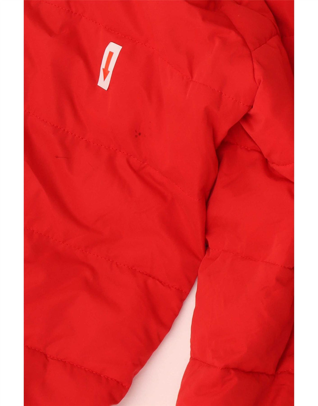 Superdry Wattierter Mantel mit Kapuze für Damen, UK 14, Größe L, Rot, Polyester