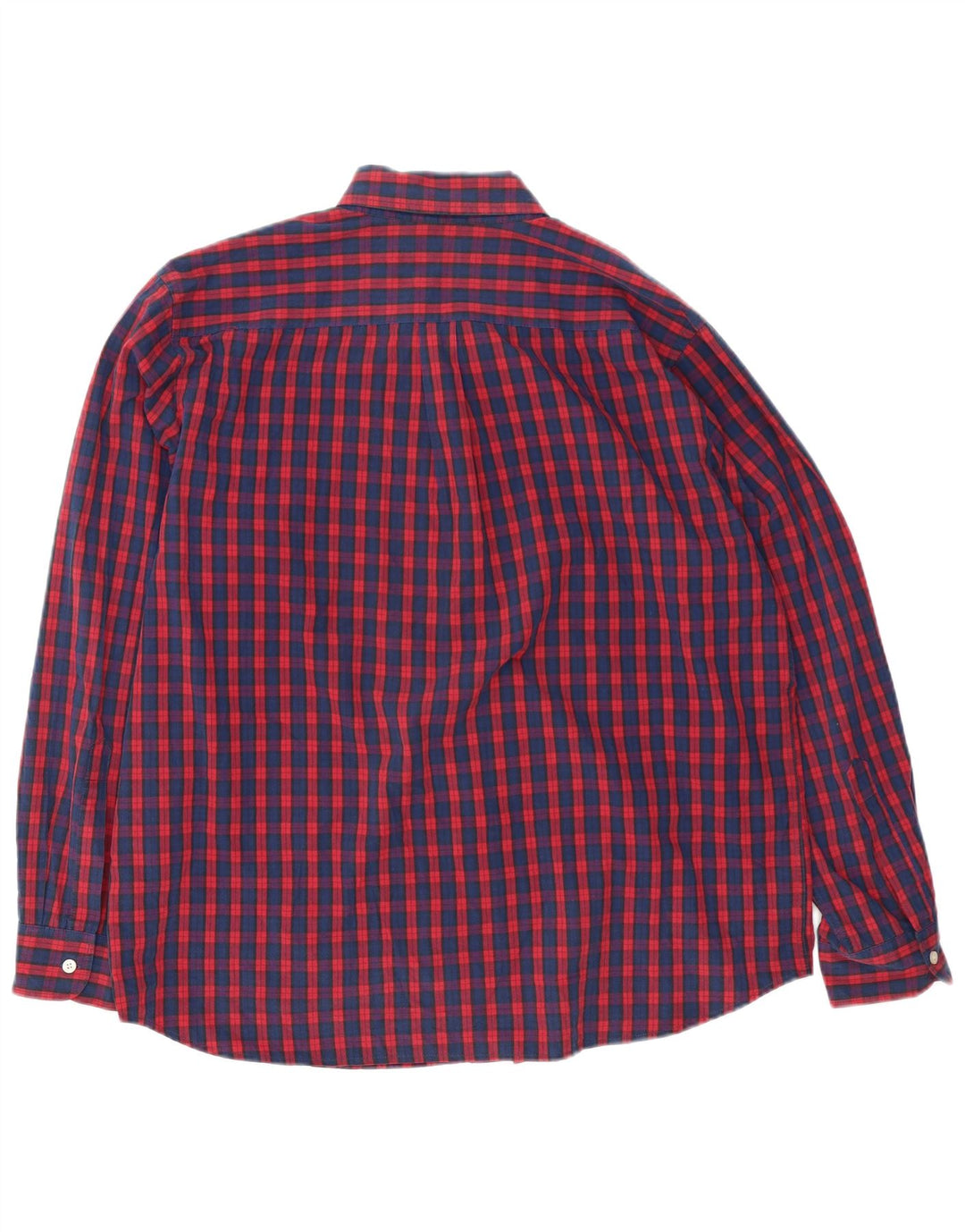 Dockers Herren-Hemd mit Standard-Passform, XL, rot kariert, Baumwolle