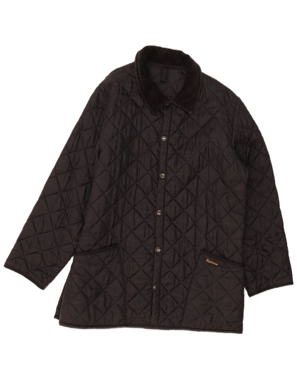 Barbour Herren LIDDESDALE Steppjacke UK 40 Large Schwarz Nylon