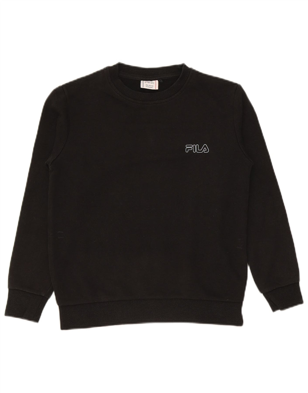 Fila Sweatshirt-Pullover für Jungen, 11–12 Jahre, schwarze Baumwolle