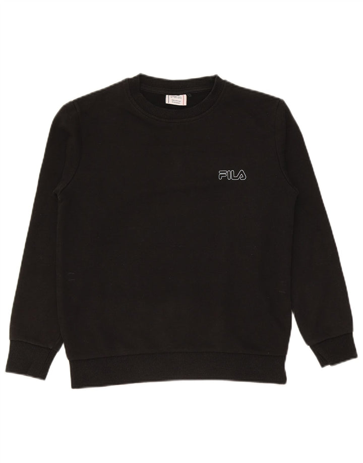 Fila Sweatshirt-Pullover für Jungen, 11–12 Jahre, schwarze Baumwolle